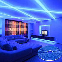 Светодиодная лента NEON 220В JL 2835-120 IP65 синий, герметичная, 1м