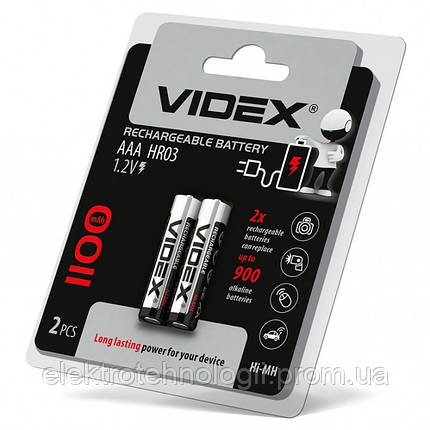 Аккумуляторы Videx HR03 / AAA 1100mAh double blister / 2шт