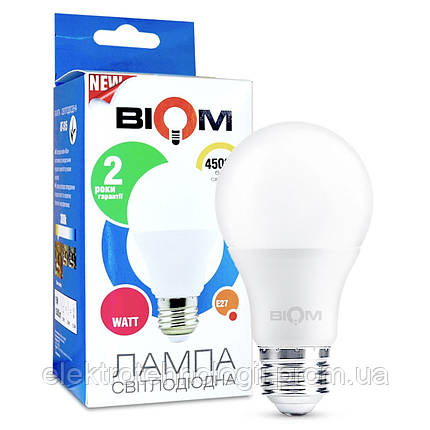 Светодиодная лампа Biom A60 10w E27 3000K