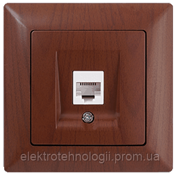 Розетка компьютерная CAT5 Gunsan Visage орех