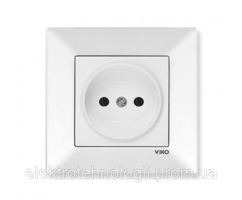 Розетка без заземления белая Viko Meridian