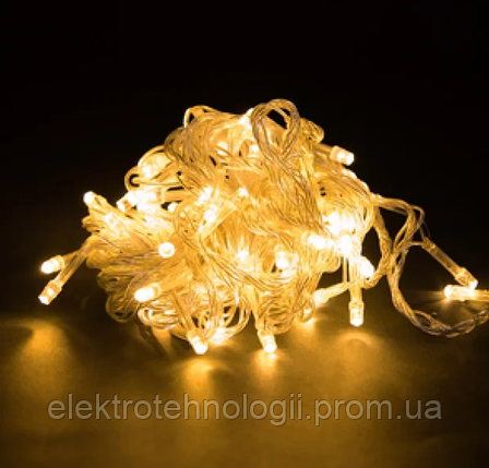Гирлянда 200 LED 18м теплый белый, прозрачный провод RD-7143 | Новогодние гирлянды |
