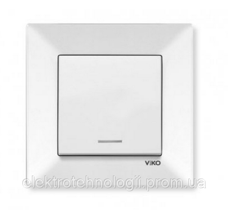Выключатель с подсветкой белый Viko Meridian