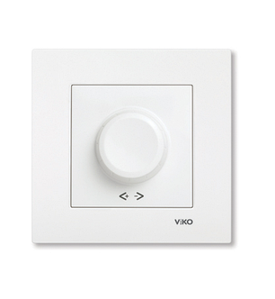 Светорегулятор, диммер 600W RL поворотный белый, крем Viko Karre
