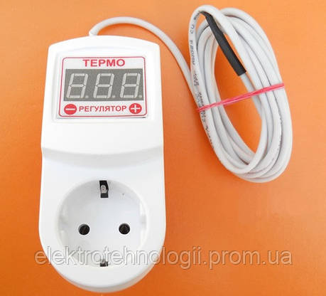 Терморегулятор ЦТР-3 15А N3 цифровой с заземлением DigiCOP