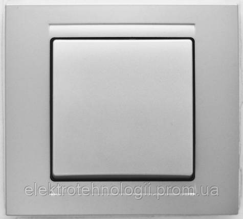Выключатель Gunsan Moderna Metallic серебро