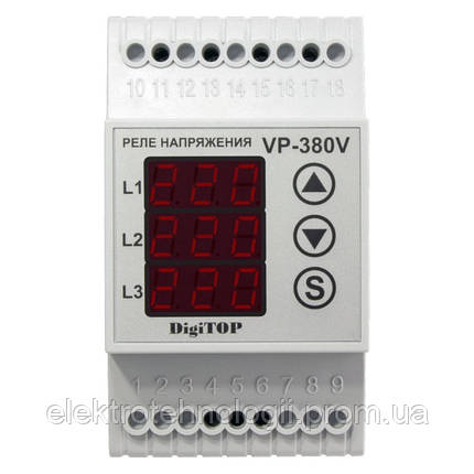 Реле напряжения трёхфазное VP-380V DigiTOP