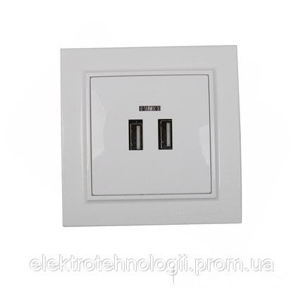 ElectroHouse Розетка USB білий Enzo EH-5320
