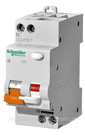 Дифавтомат АД63 2P 25А 30мА Schneider Electric