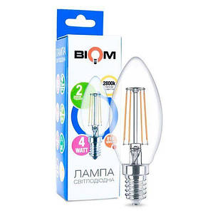 Светодиодная лампа Biom C37 4w E14 3000K