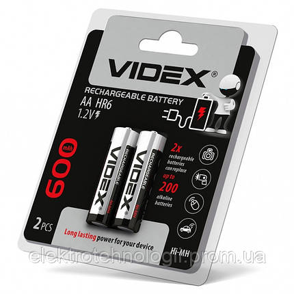 Аккумуляторы Videx HR6 / AA 600mAh double blister / 2шт