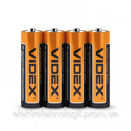 Батарейка солевая Videx R6P / AA 4шт SHRINK