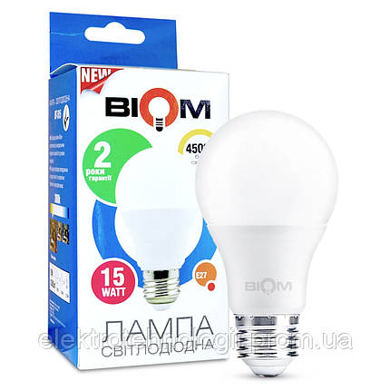 Светодиодная лампа Biom A65 15w E27 3000K