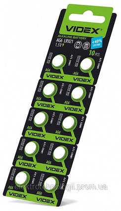 Батарейка часовая Videx AG 6 / LR921 BLISTER CARD 10 шт