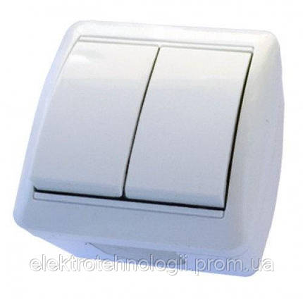 Выключатель Right Hausen Berta 2й внешний белый IP54