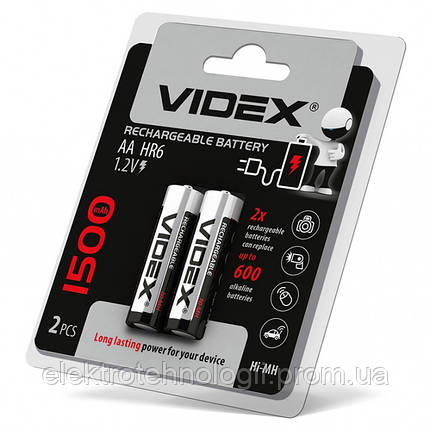 Аккумуляторы Videx HR6 / AA 1500mAh double blister / 2шт