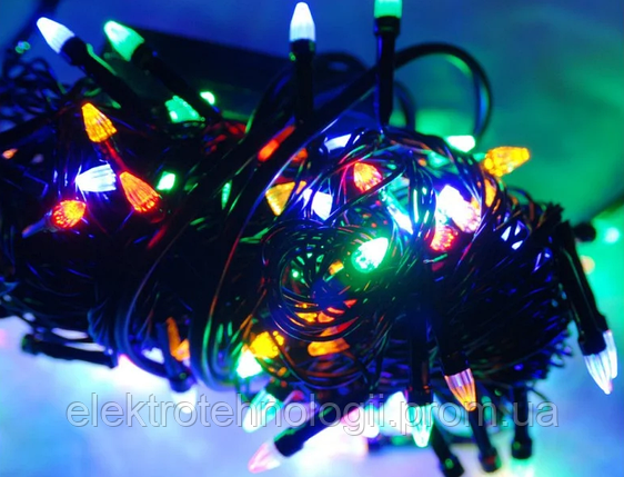 Гирлянда карандаш 100 LED 9м микс, черный провод RD-7165 | Новогодние гирлянды |