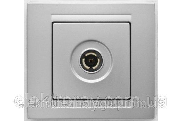 Розетка ТВ Gunsan Moderna Metallic серебро