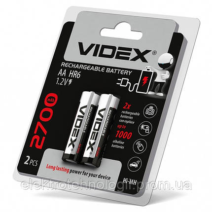 Аккумуляторы Videx HR6 / AA 2700mAh double blister / 2шт