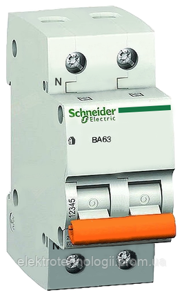Автоматический выключатель BA63 1P+N 10А Schneider Electric