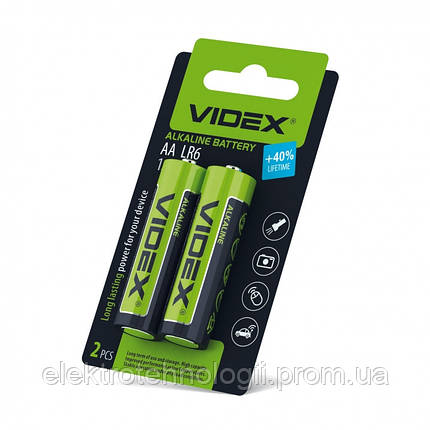 Батарейка лужна Videx LR6/AA 2 шт SMALL BLISTER