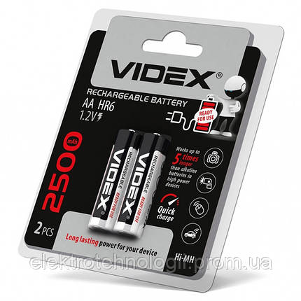 Аккумуляторы Videx HR6 / AA 2500mAh double blister / 2шт