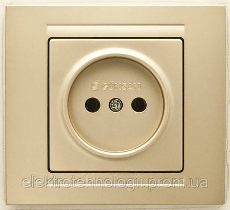 Розетка без заземления Gunsan Moderna Metallic золото