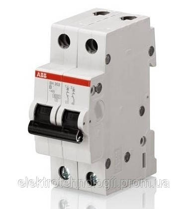 Автоматический выключатель ABB SH202-B 6A 6kA 2P