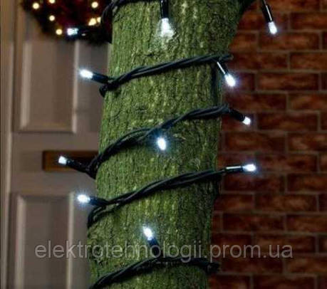 Уличная гирлянда 100 LED 10м холодный белый (Ø 3,3) 220В IP65 с заглушкой RD-7094