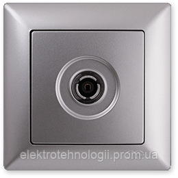 Розетка ТВ Gunsan Visage Metallic серебро