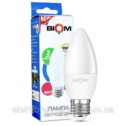 Светодиодная лампа Biom C37 7w E27 3000K