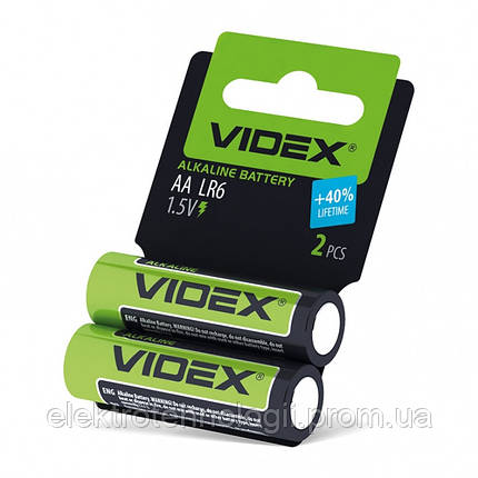 Батарейка лужна Videx LR6/AA 2 шт SHRINK CARD