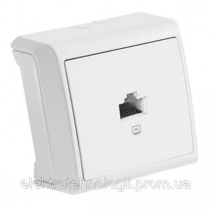 Розетка компьютерная RJ45 Cat5e белая Viko Vera