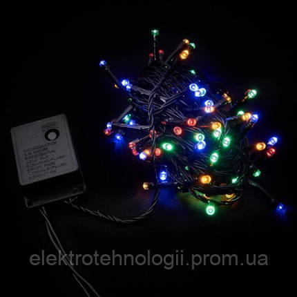 Гирлянда 200 LED 18м микс, черный провод RD-7130 | Новогодние гирлянды |