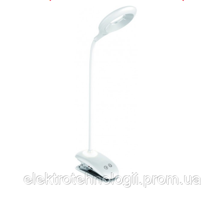 Светодиодная настольная лампа 6w прищепка + USB, ночник Luxel