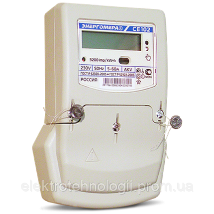 Счетчик Энергомера СЕ 102-U S6 145 AV 5-60А однофазный многотарифный