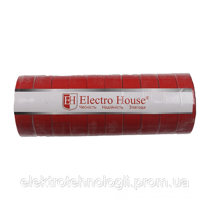 ElectroHouse Изолента красная 0,15мм х 18мм х 11м