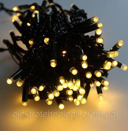 Уличная гирлянда 100 LED 10м тёплый белый (Ø 3,3) 220В IP65 с заглушкой RD-7096