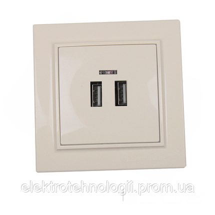 ElectroHouse Розетка USB латте EH-5320-LT