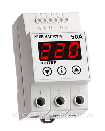 Реле напряжения VP-50A DIN-рейка DigiTOP