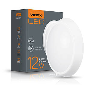 Светодиодный светильник IP65 овальный VIDEX 12W 5000K белый сенсорный