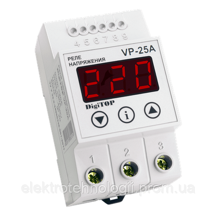 Реле напряжения VP-25A DIN-рейка DigiTOP