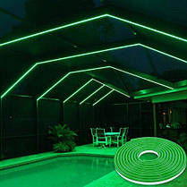 Светодиодная лента NEON 220В JL 2835-120 IP65 зеленый, герметичная, 1м
