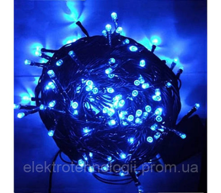 Уличная гирлянда 100 LED 10м синий (Ø 3,3) 220В IP65 с заглушкой RD-7095
