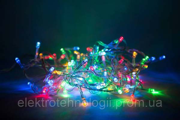 Гирлянда 300 LED 25м микс, прозрачный провод RD-7144 | Новогодние гирлянды |