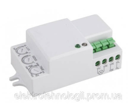 Микроволновый датчик движения Luxel 360° 1200W IP20 белый
