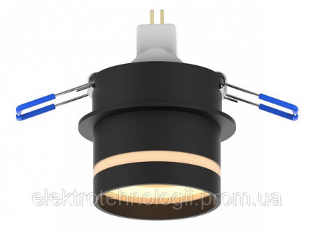 Акцентный светильник GU10 IP20 черный DLD-07B Luxel
