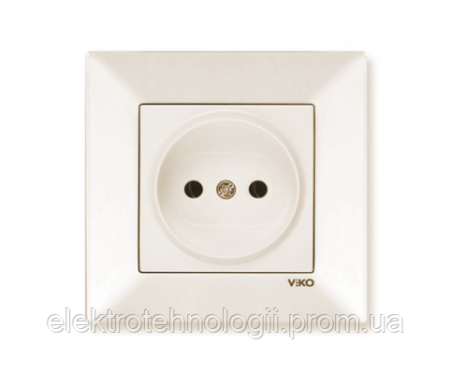 Розетка без заземления крем Viko Meridian