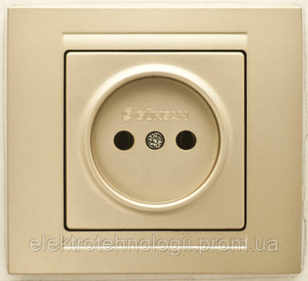 Розетка без заземления Gunsan Moderna Metallic золото