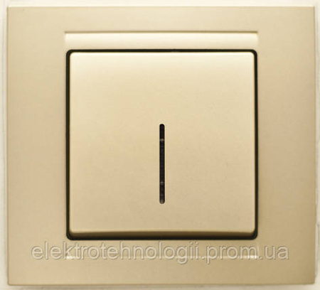 Выключатель с подсветкой Gunsan Moderna Metallic золото